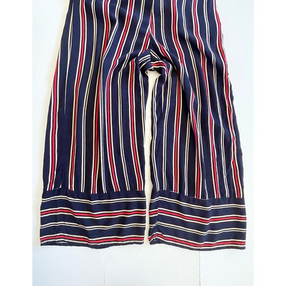 Forever 21 Women's Navy Striped Jumpsuit Rayon Medium - Picture 5 of 9